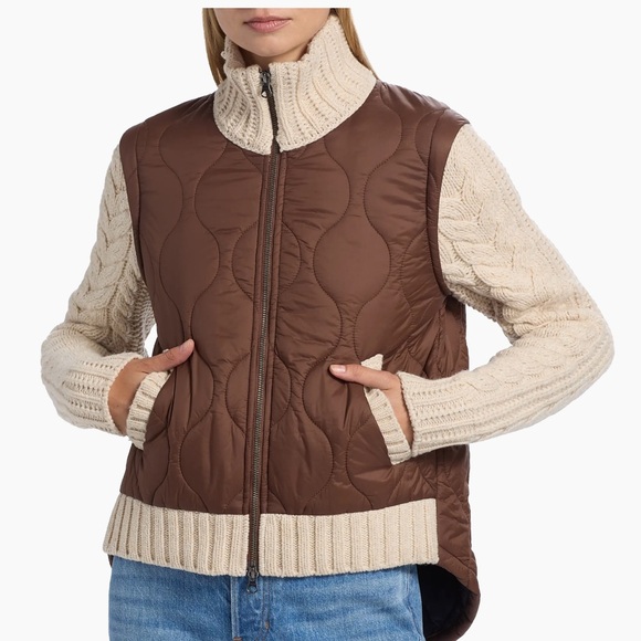 NWT Veronica Beard Patra Mixed-Media Quilted Zip-Front Jacket - Picture 3 of 12